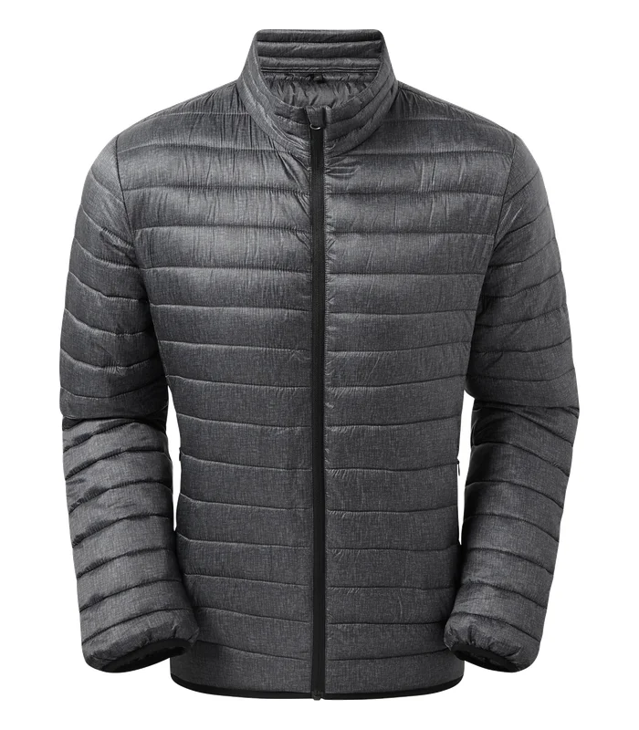2786 2786 Melange padded jacket in Charcoal Melange