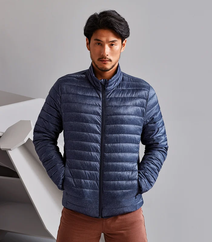 2786 2786 Melange padded jacket in Charcoal Melange