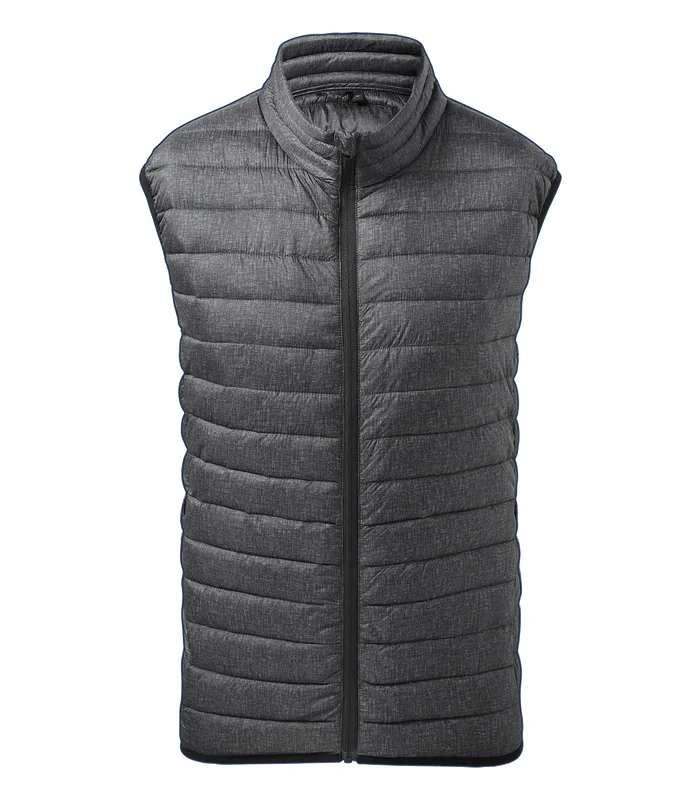 2786 2786 Melange padded gilet in Charcoal Melange