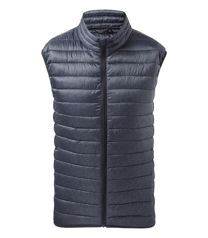 2786 2786 Melange padded gilet in Navy Melange