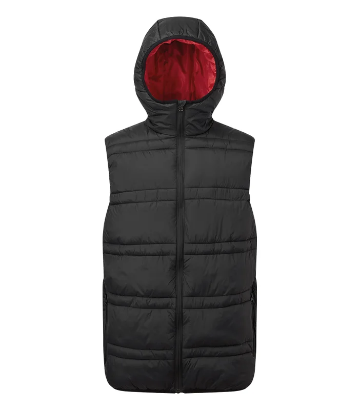 2786 2786 Latitude hooded bodywarmer in Black/Red