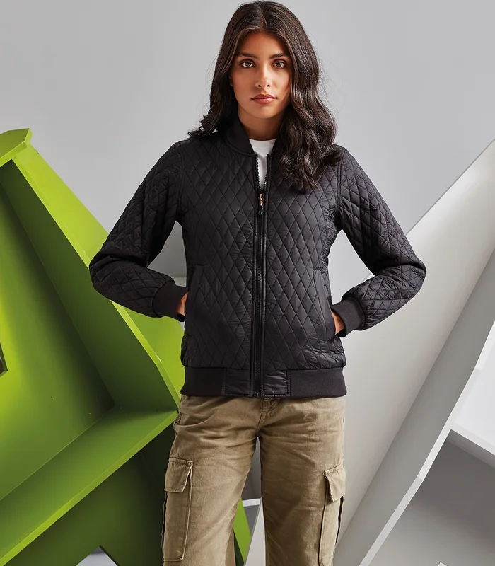 2786 2786 Women's quilted flight jacket in Black