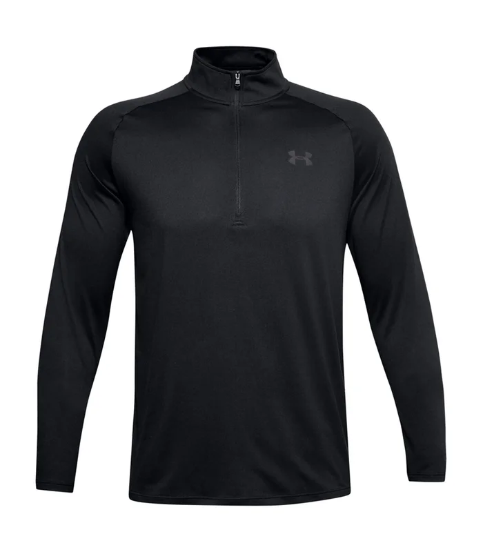 Under Armour Under Armour Tech 2.0 1/2 zip long sleeve in Black/Charcoal