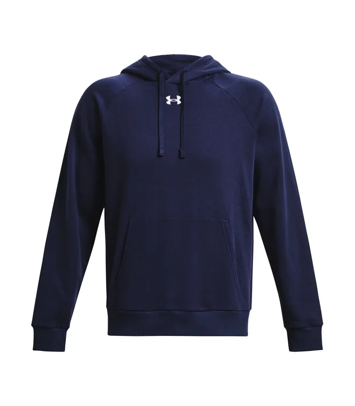 Under Armour Under Armour UA Rival fleece hoodie in Midnight Navy/White