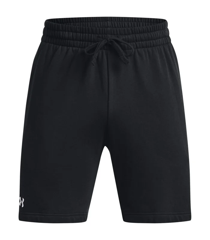 Under Armour Under Armour UA Rival fleece shorts in Black/White