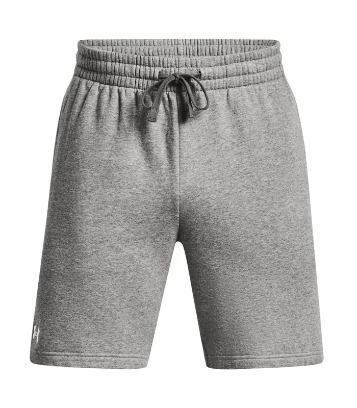 Under Armour Under Armour UA Rival fleece shorts in Castlerock Light Heather/White