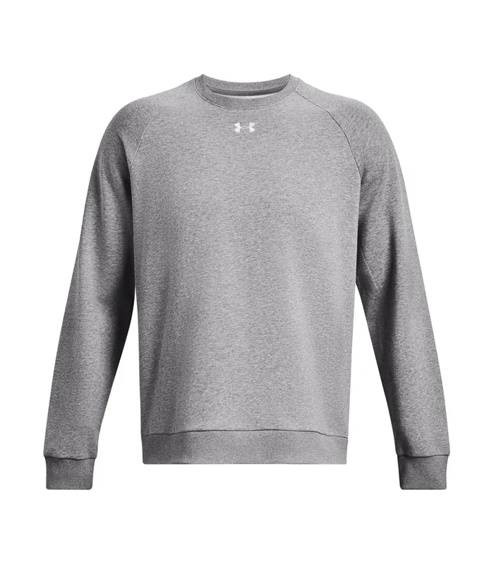Under Armour Under Armour UA Rival fleece crew in Castlerock Light Heather/White
