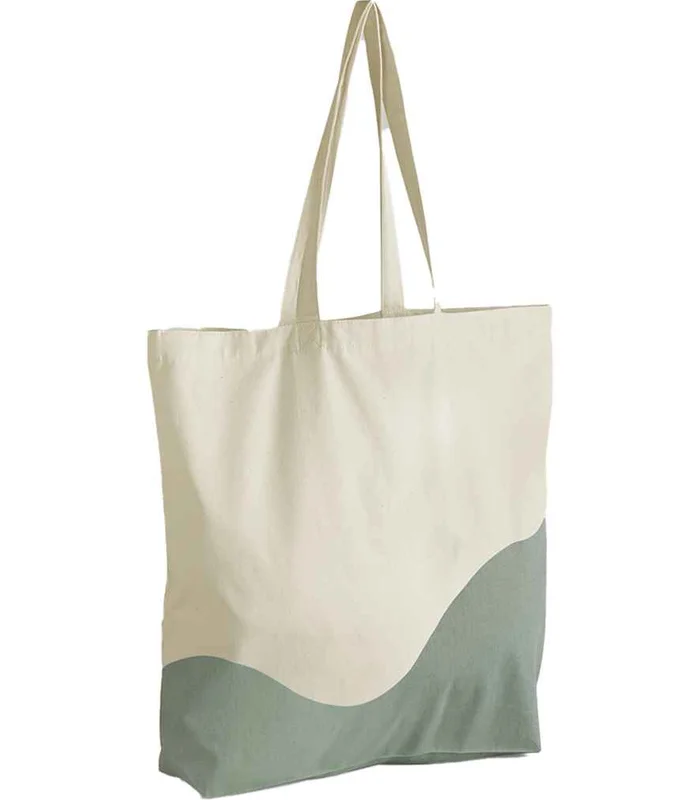 Westford Mill Westford Mill Organic Cotton Wave Print Maxi Tote Bag in NT/DU