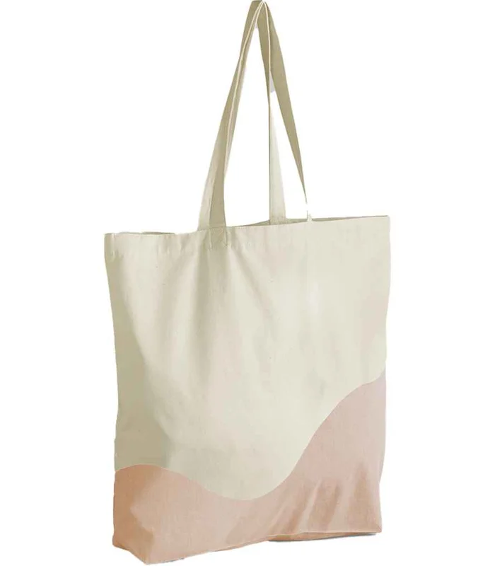 Westford Mill Westford Mill Organic Cotton Wave Print Maxi Tote Bag in NT/PC