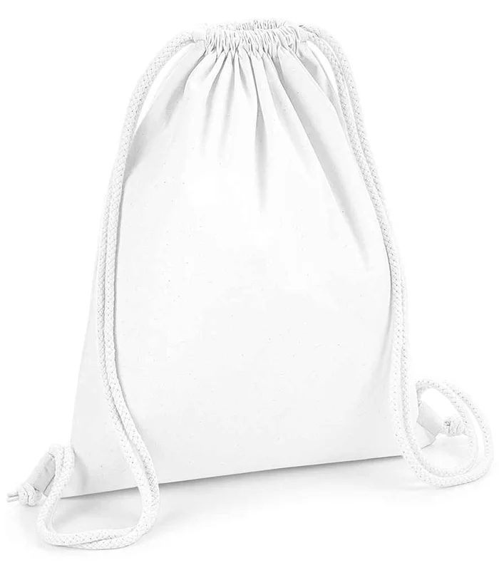 Westford Mill Westford Mill Organic Premium Cotton Gymsac in WHI