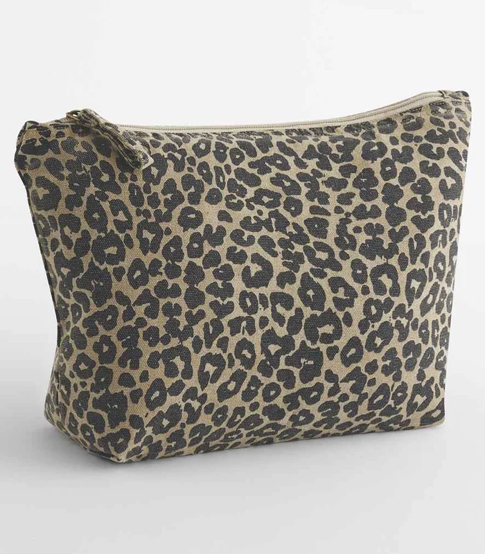 Westford Mill Westford Mill Leopard Print Canvas Accessory Bag in Vintage Leopard Print