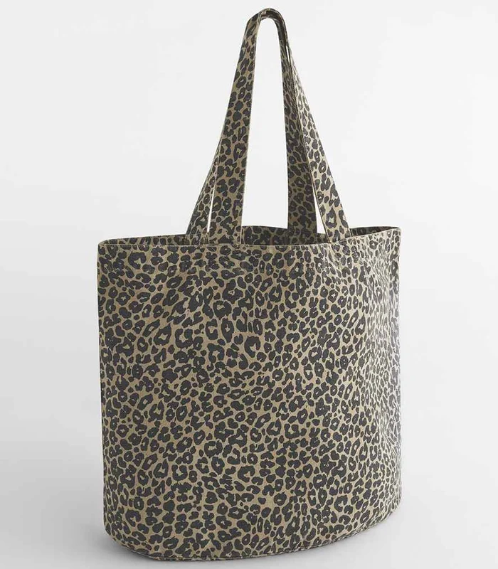 Westford Mill Westford Mill Leopard Print Canvas Shopper in Vintage Leopard Print