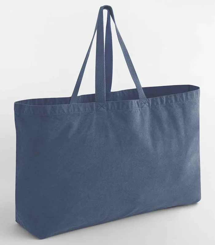 Westford Mill Westford Mill Garment Dyed Oversized Tote Bag in Vintage Denim