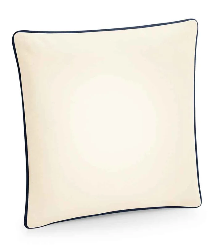 Westford Mill Westford Mill Fairtrade Piped Cushion Cover in NT/FN