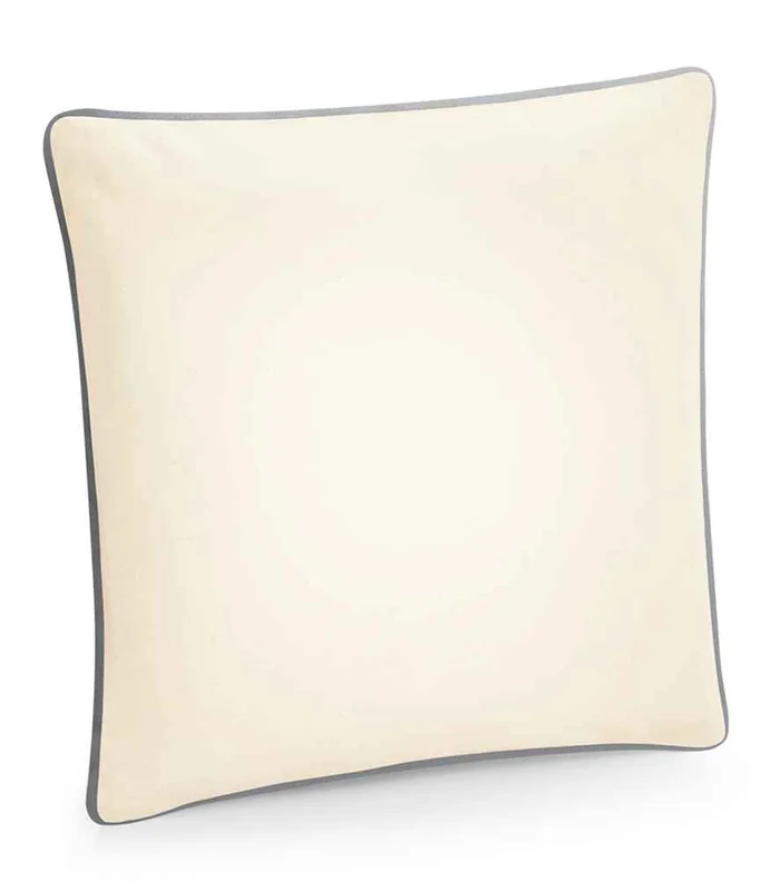 Westford Mill Westford Mill Fairtrade Piped Cushion Cover in NT/LG