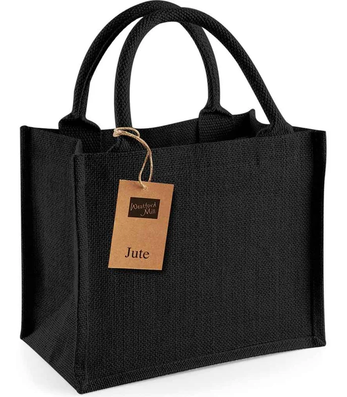 Westford Mill Westford Mill Jute Mini Gift Bag in BK/BK