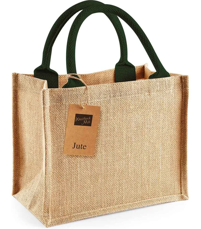 Westford Mill Westford Mill Jute Mini Gift Bag in NT/FO