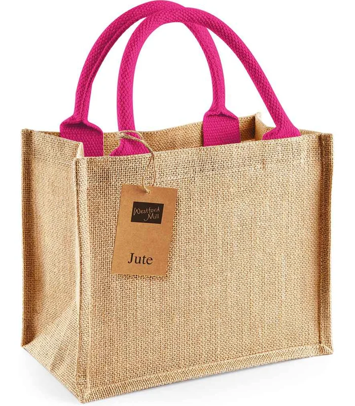Westford Mill Westford Mill Jute Mini Gift Bag in NT/FS