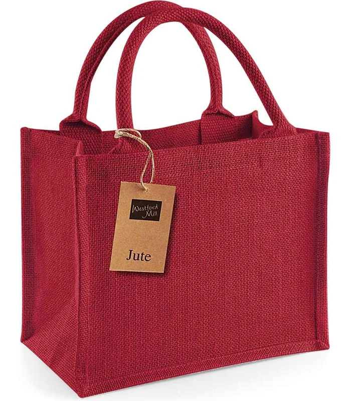 Westford Mill Westford Mill Jute Mini Gift Bag in RD/RD