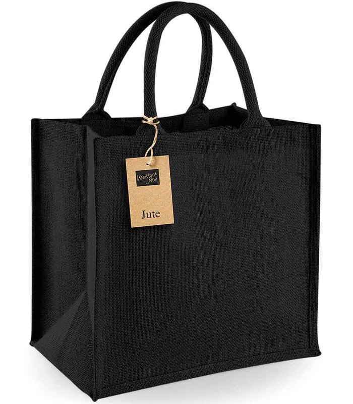 Westford Mill Westford Mill Jute Midi Tote Bag in BK/BK