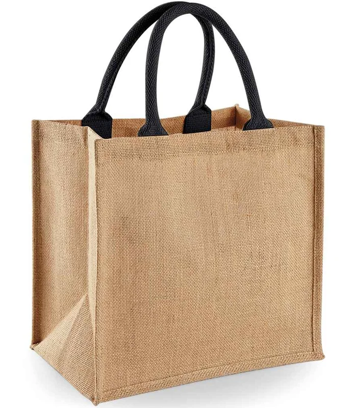 Westford Mill Westford Mill Jute Midi Tote Bag in NT/BK