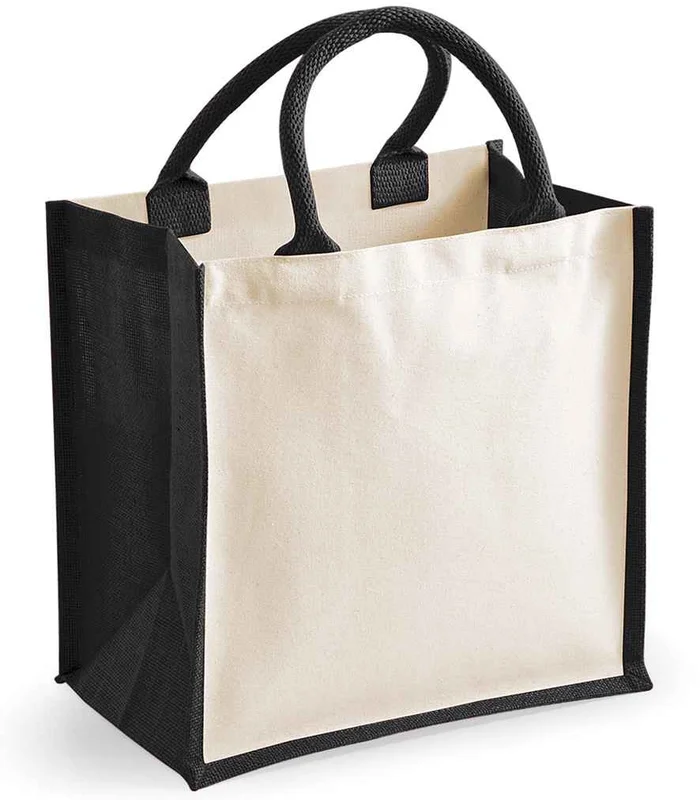 Westford Mill Westford Mill Printers Midi Jute Tote Bag in FUS