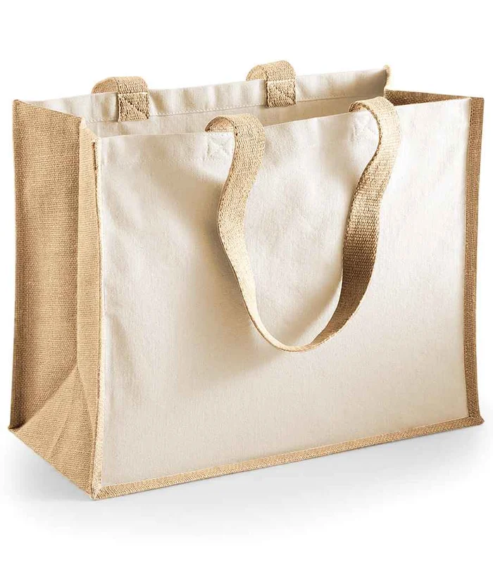 Westford Mill Westford Mill Printers Jute Classic Shopper in NAT