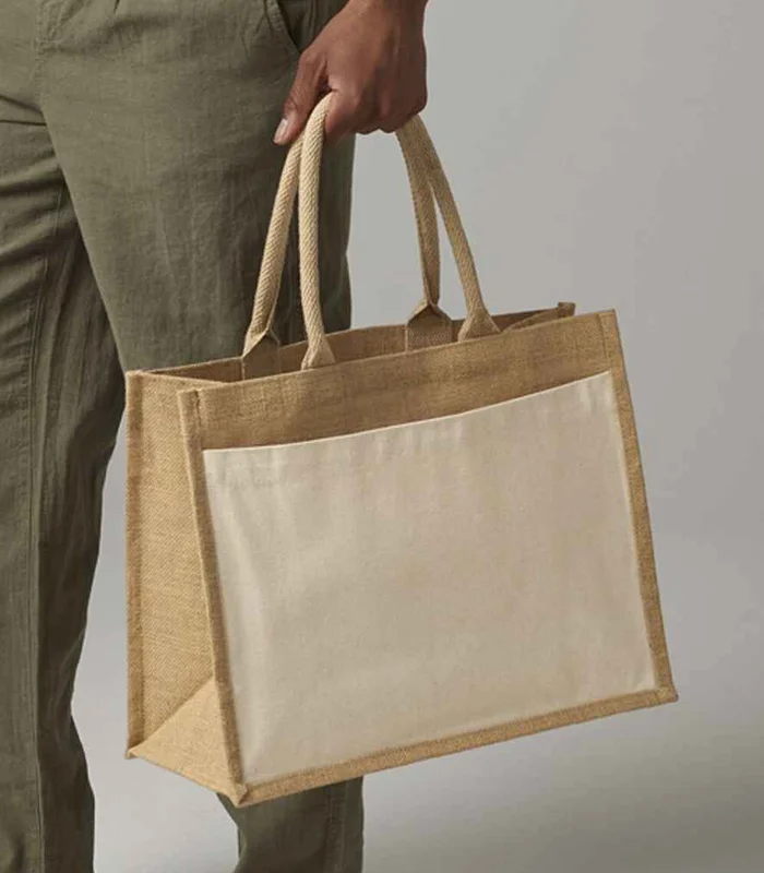 Westford Mill Westford Mill Pocket Jute Shopper in NAT