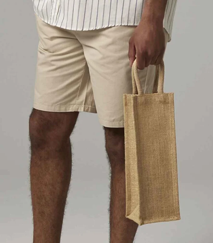 Westford Mill Westford Mill Shimmer Jute Bottle Bag in NTG