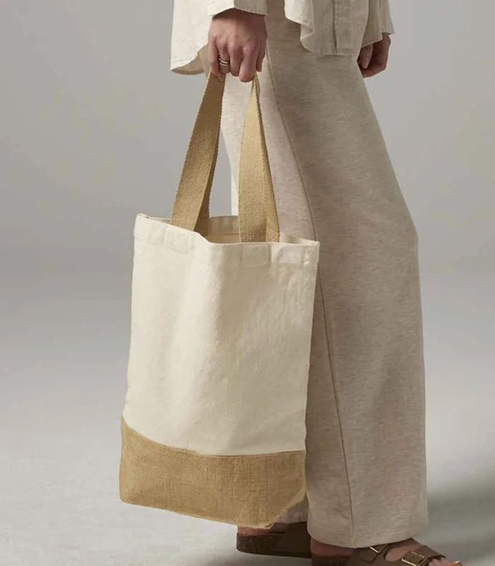 Westford Mill Westford Mill Jute Base Canvas Shopper in NAT