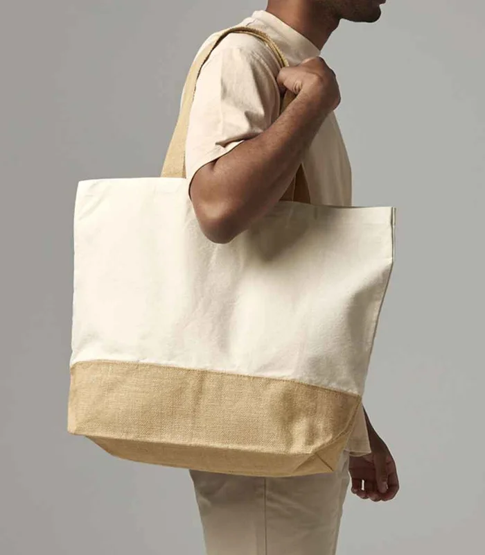 Westford Mill Westford Mill Jute Base Canvas Tote XL Bag in NAT