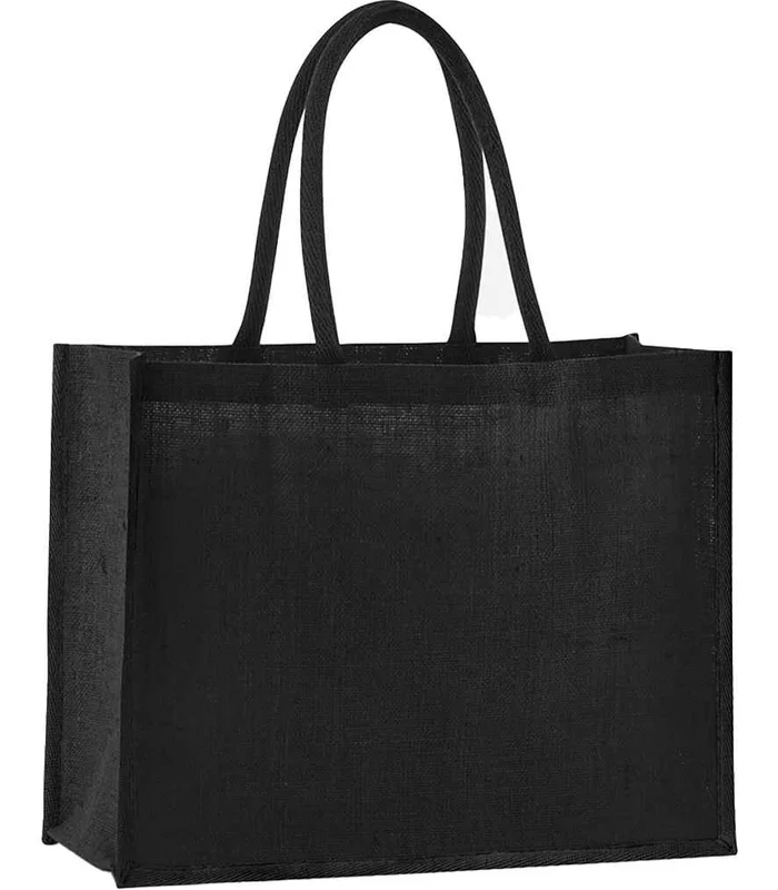 Westford Mill Westford Mill Natural Starched Jute Classic Shopper in BK/BK