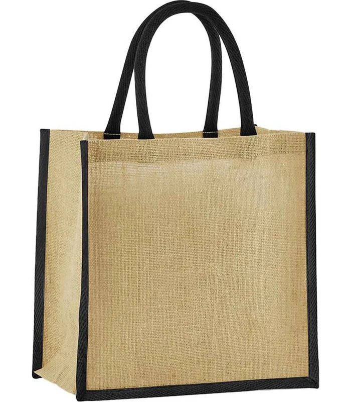 Westford Mill Westford Mill Natural Starched Jute Mini Gift Bag in NT/BK
