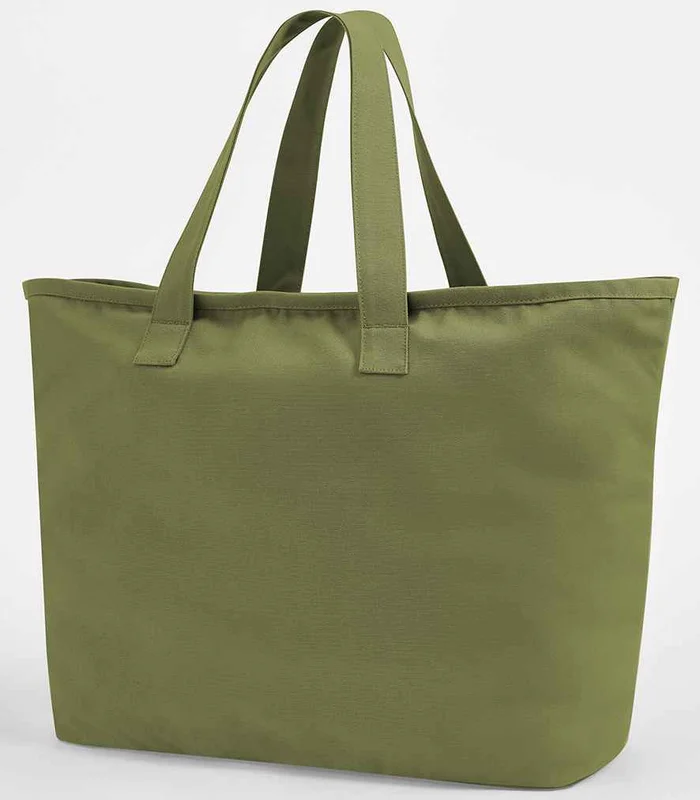 Westford Mill Westford Mill Oversized Heavy Duty Canvas Tote Bag in Bright Olive