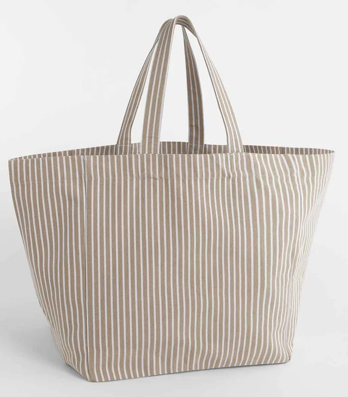 Westford Mill Westford Mill Oversized Beach Bag in Biscuit Stripe