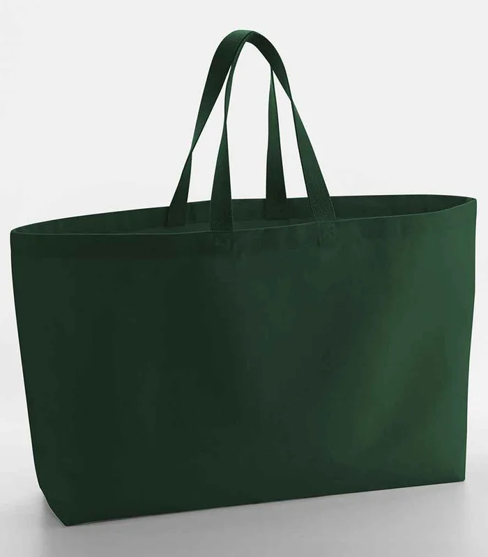 Westford Mill Westford Mill Oversized Canvas Tote Bag in Bottle Green