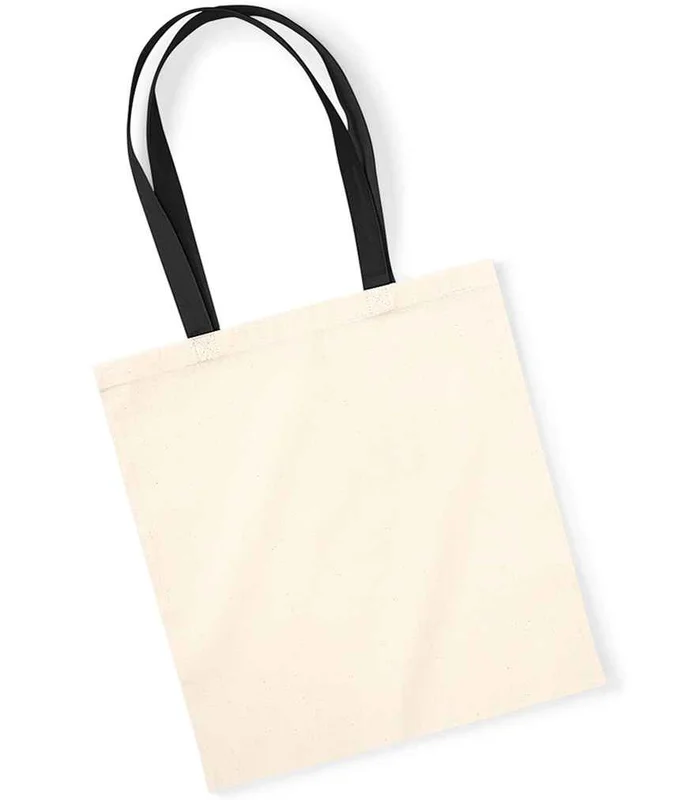 Westford Mill Westford Mill EarthAware® Organic Bag For Life - Contrast Handles in NT/BK