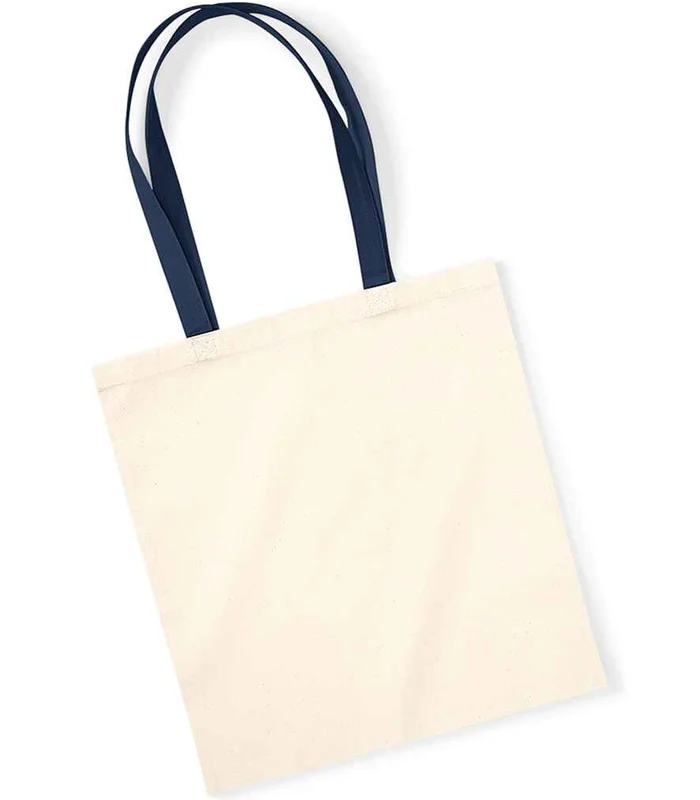 Westford Mill Westford Mill EarthAware® Organic Bag For Life - Contrast Handles in NT/FN