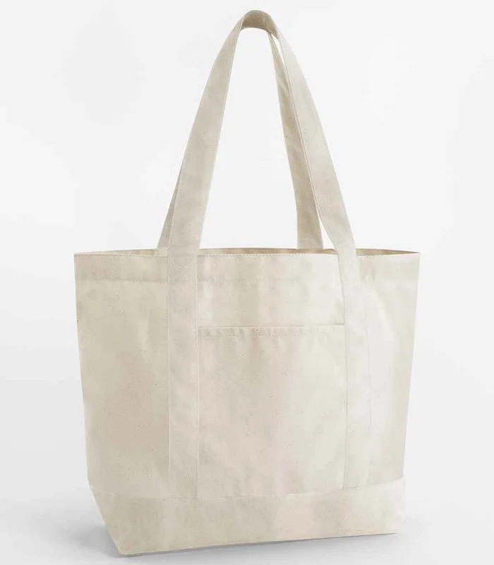 Westford Mill Westford Mill EarthAware® Organic Varsity Shopper in Natural