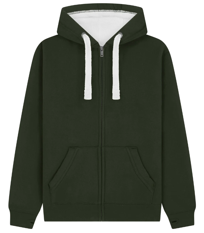 Cotton Ridge Comet Ultra Premium Zip Hoodie in Bottle Green