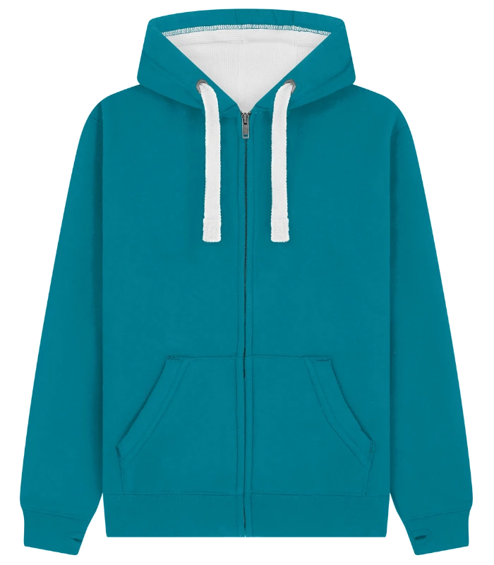 Cotton Ridge Comet Ultra Premium Zip Hoodie in Caribbean Blue