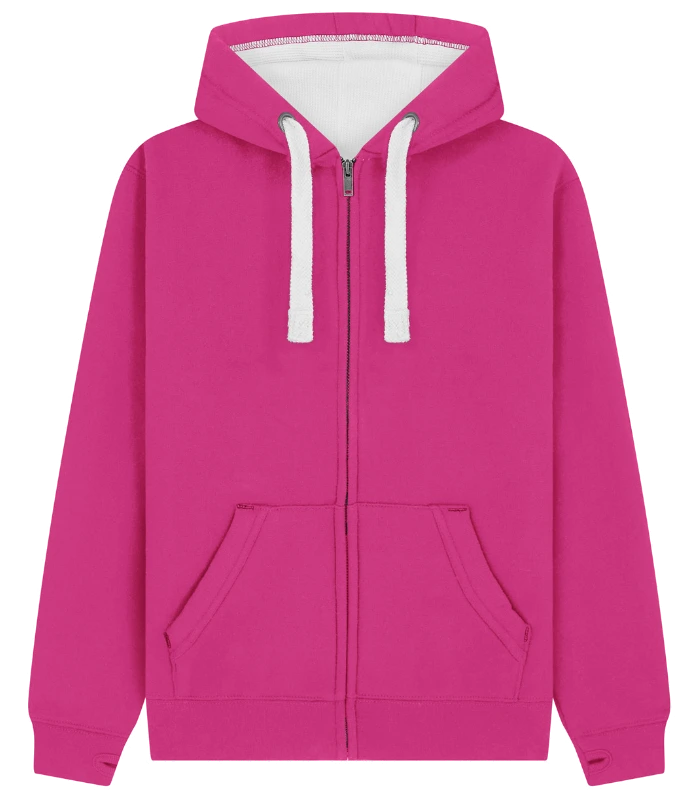 Cotton Ridge Comet Ultra Premium Zip Hoodie in Cerise