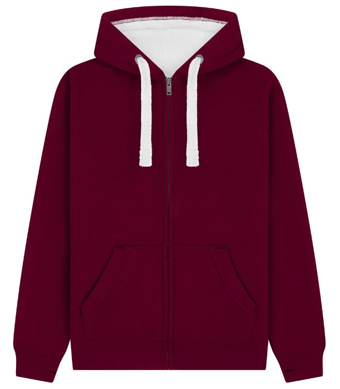 Cotton Ridge Comet Ultra Premium Zip Hoodie in Cranberry