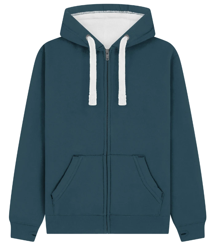Cotton Ridge Comet Ultra Premium Zip Hoodie in Deep Sea Blue
