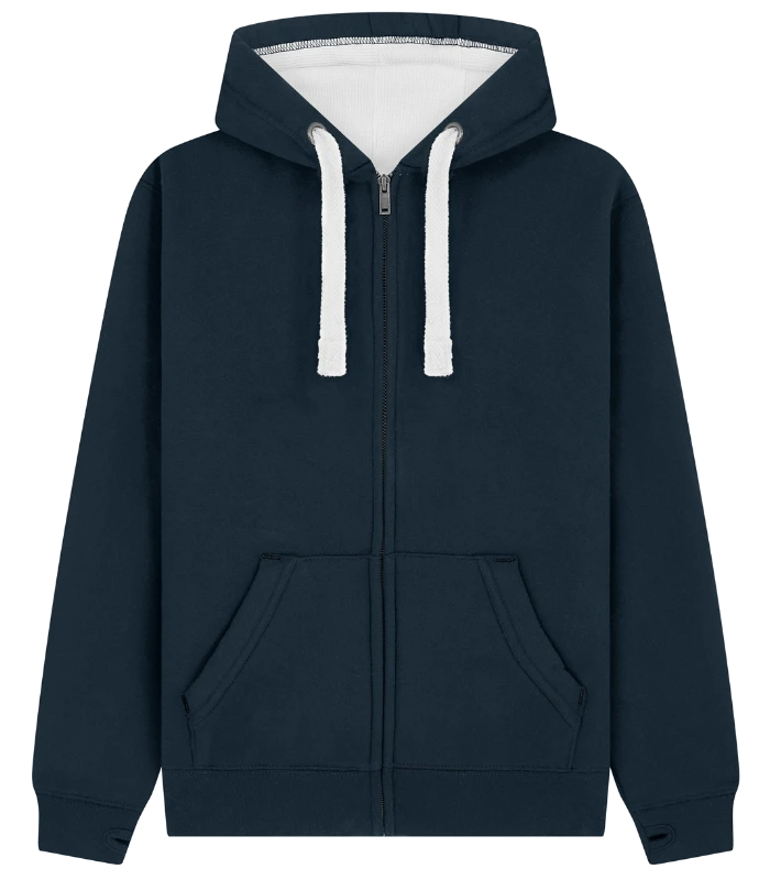 Cotton Ridge Comet Ultra Premium Zip Hoodie in French Navy