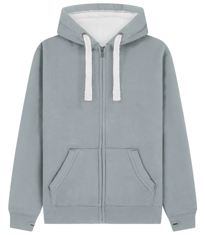Cotton Ridge Comet Ultra Premium Zip Hoodie in Grey Mist
