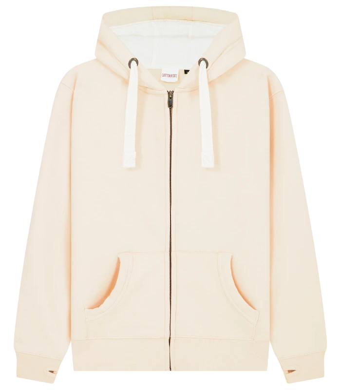 Cotton Ridge Comet Ultra Premium Zip Hoodie in Ivory