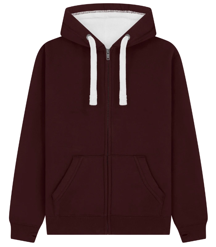 Cotton Ridge Comet Ultra Premium Zip Hoodie in Maroon