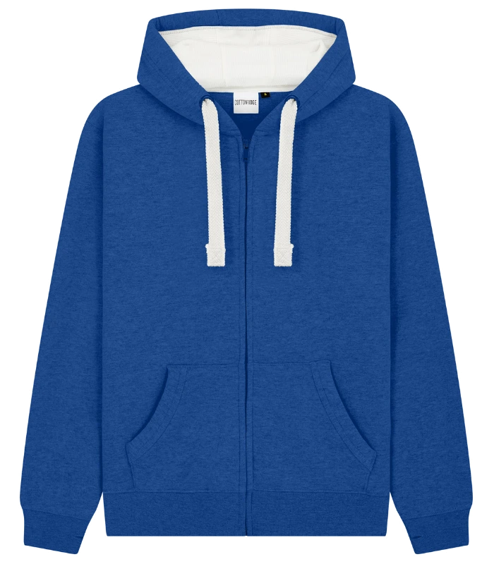 Cotton Ridge Comet Ultra Premium Zip Hoodie in Royal Melange