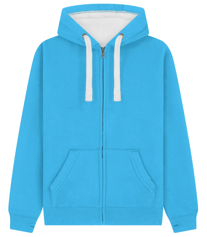 Cotton Ridge Comet Ultra Premium Zip Hoodie in Tropical Blue